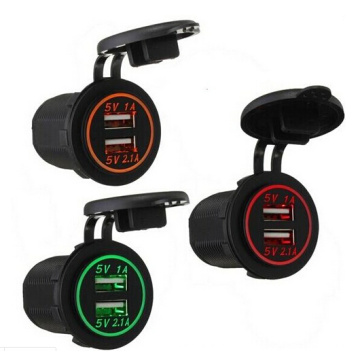 Universelles wasserdichtes DC 12V Dual-USB-Ladegerät Auto Zigarettenanzünder USB-Anschluss